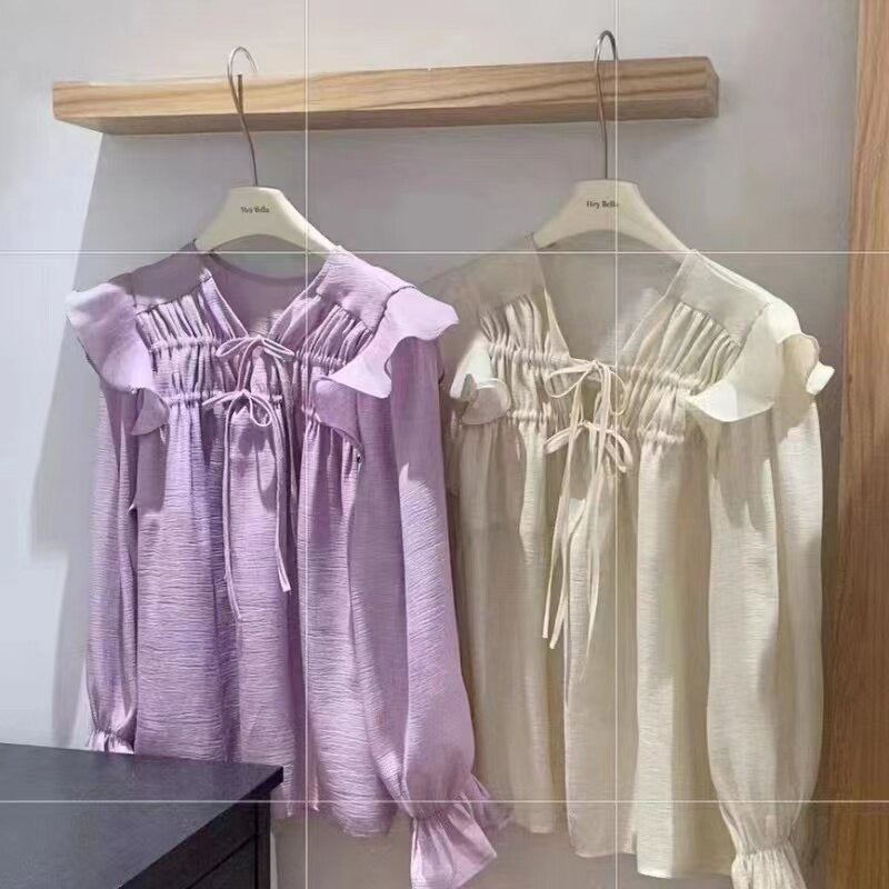 Ruffle Daydream Tie-Neck Blouse