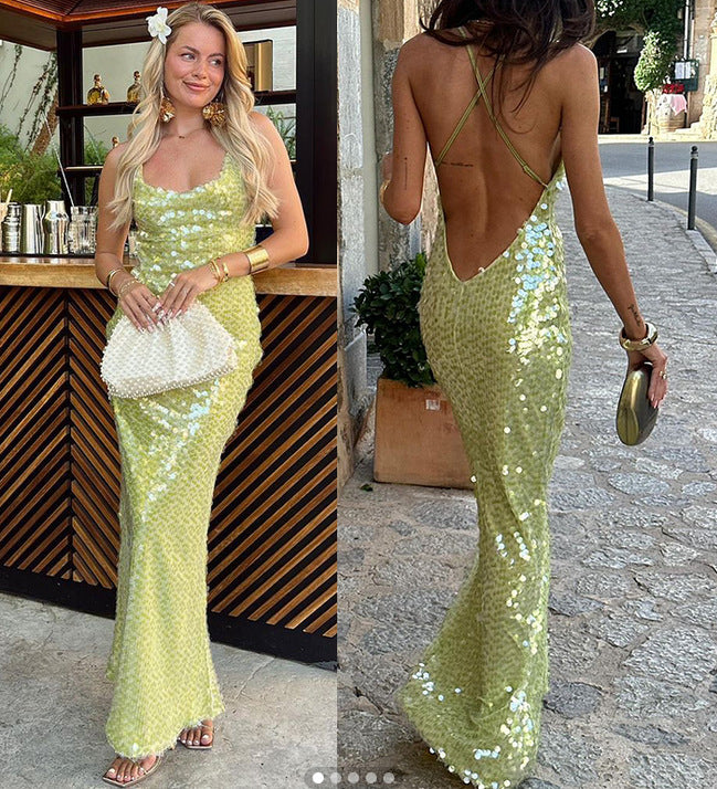 Radiant Sequin Elegance Gown