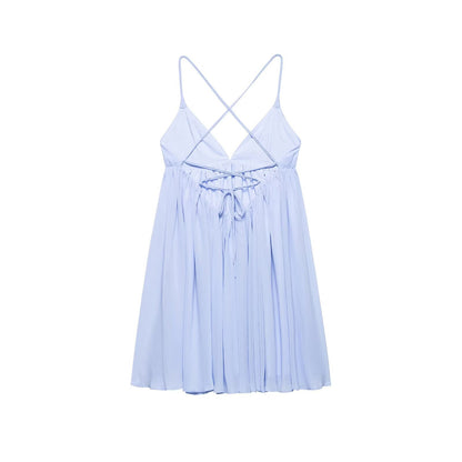 Plunge V-Neck Spaghetti Strap Mini Dress – Resort Breeze