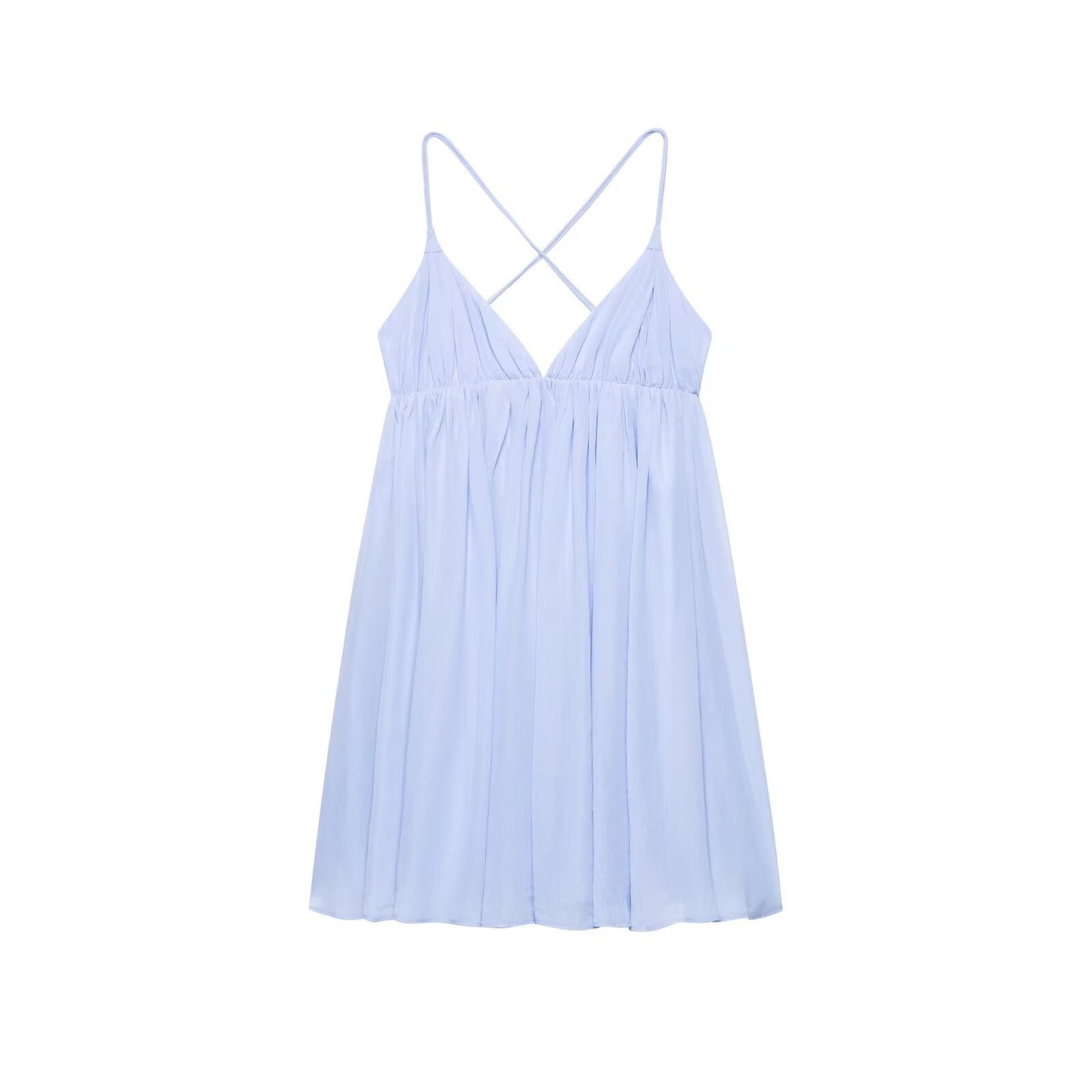 Plunge V-Neck Spaghetti Strap Mini Dress – Resort Breeze