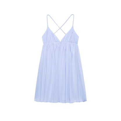 Plunge V-Neck Spaghetti Strap Mini Dress – Resort Breeze