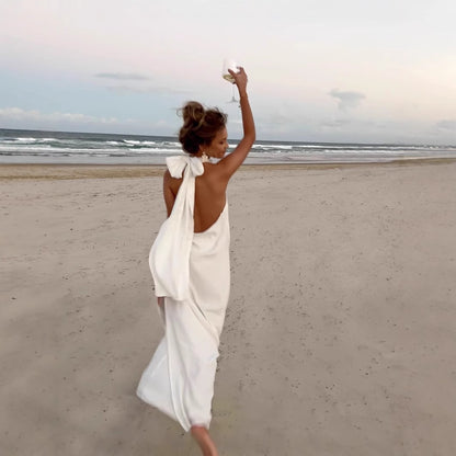 Whispers of Lace Halter Maxi Dress